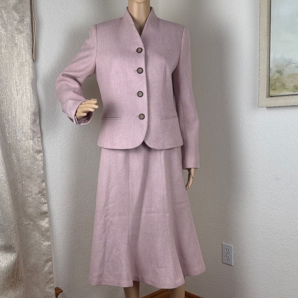 Elegant Blush Pink Skirt Suit Set
